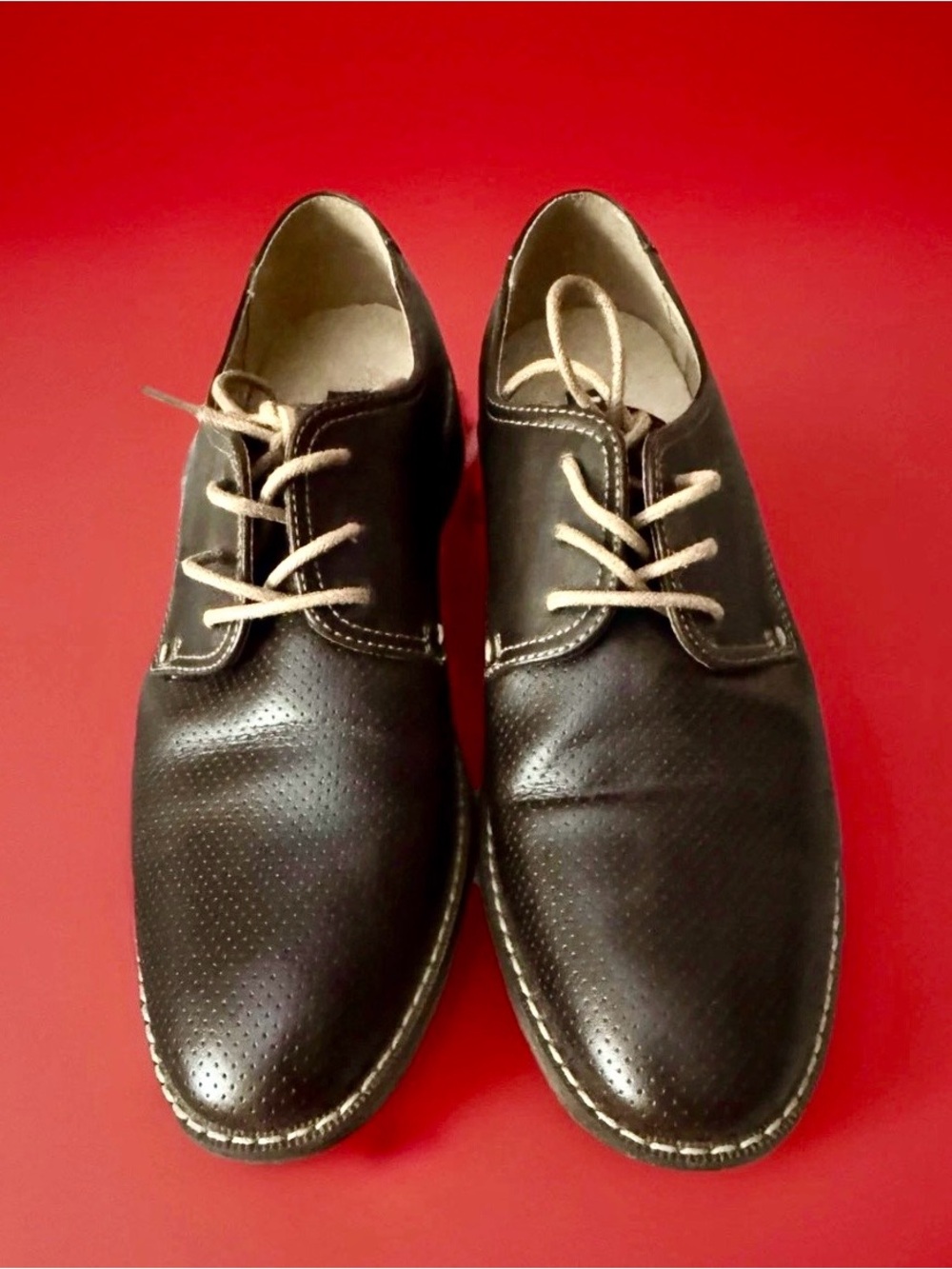 Steve Madden Chelan Brown Perforated Dress Shoes Men’s 7.5M